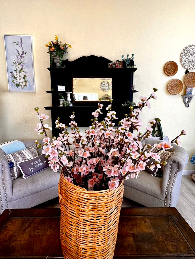Pink Apple Blossom Spray