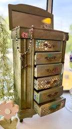 Christine - Hand-Painted Jewelry Armoire