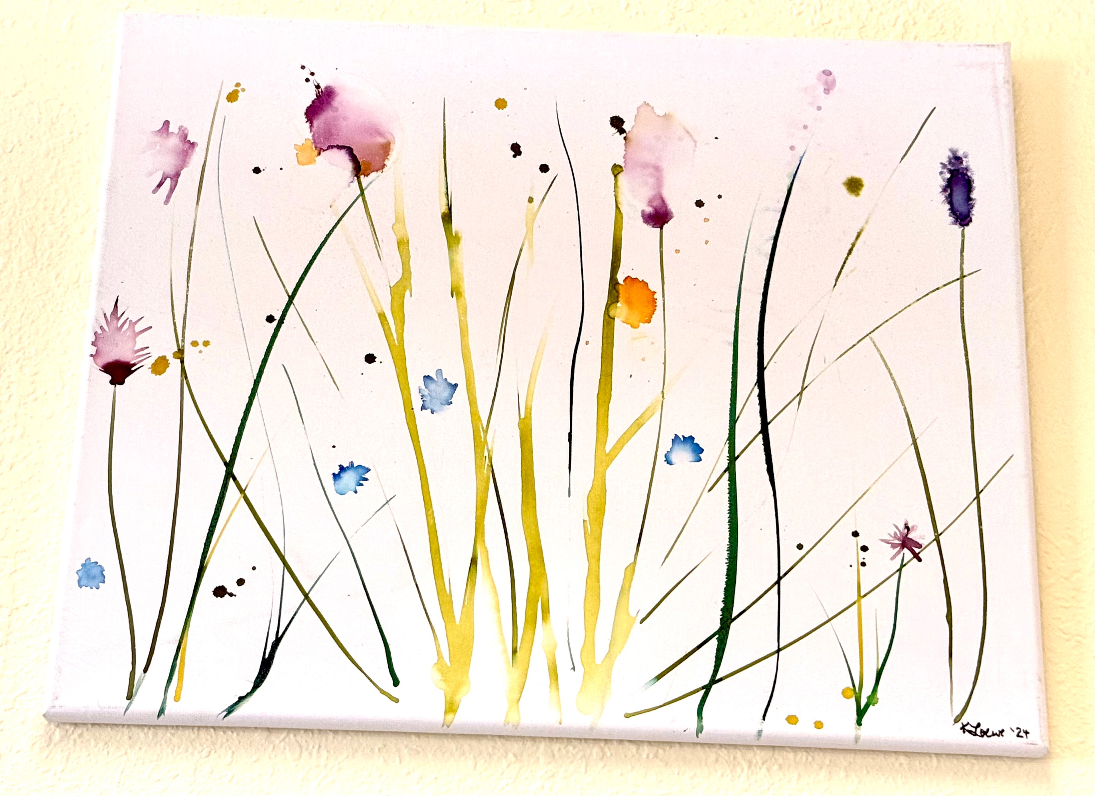 Meadow Drift - Original Alcohol Ink Painting