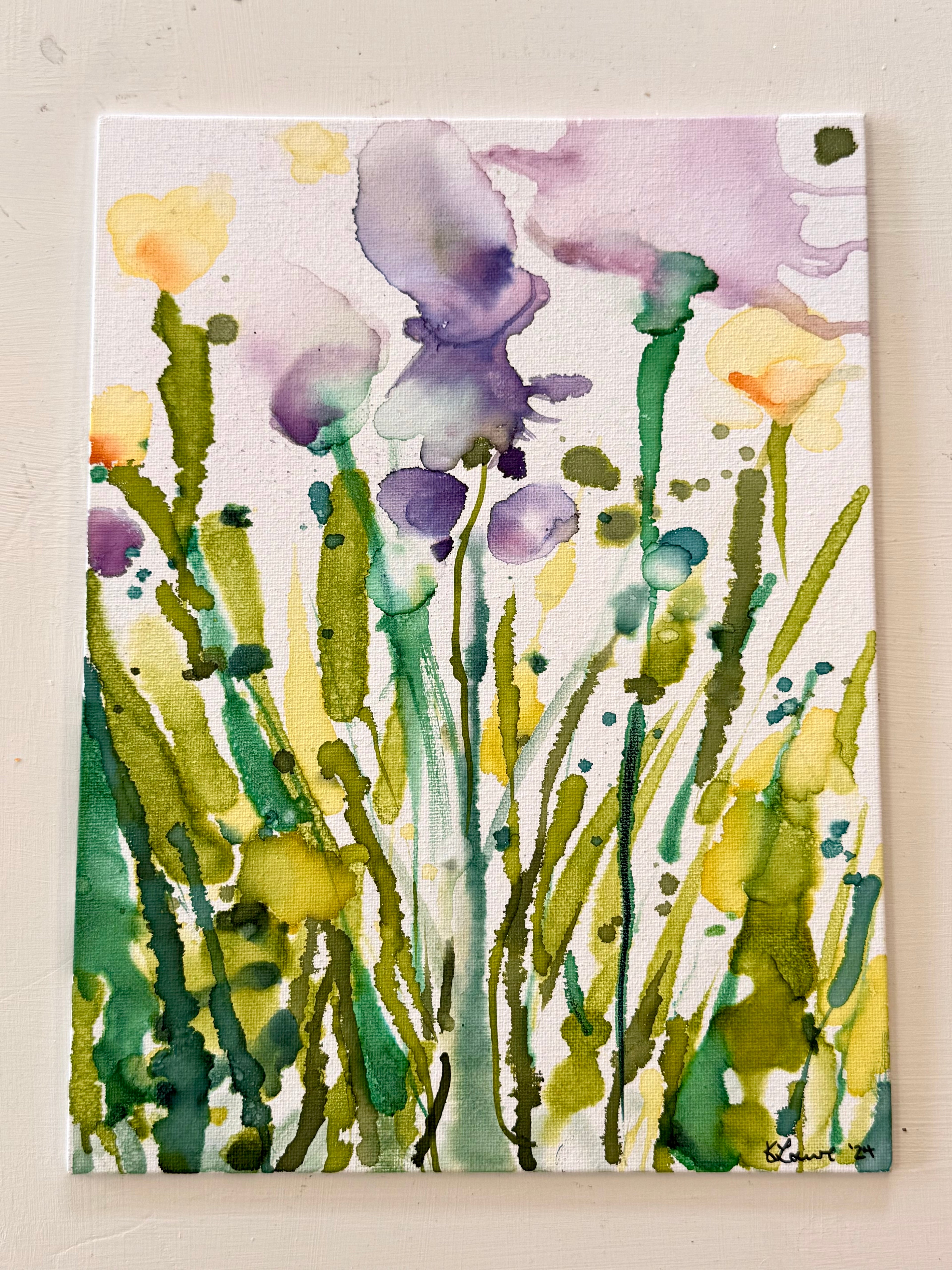 Garden Whisper - Original Alcohol Ink Painting