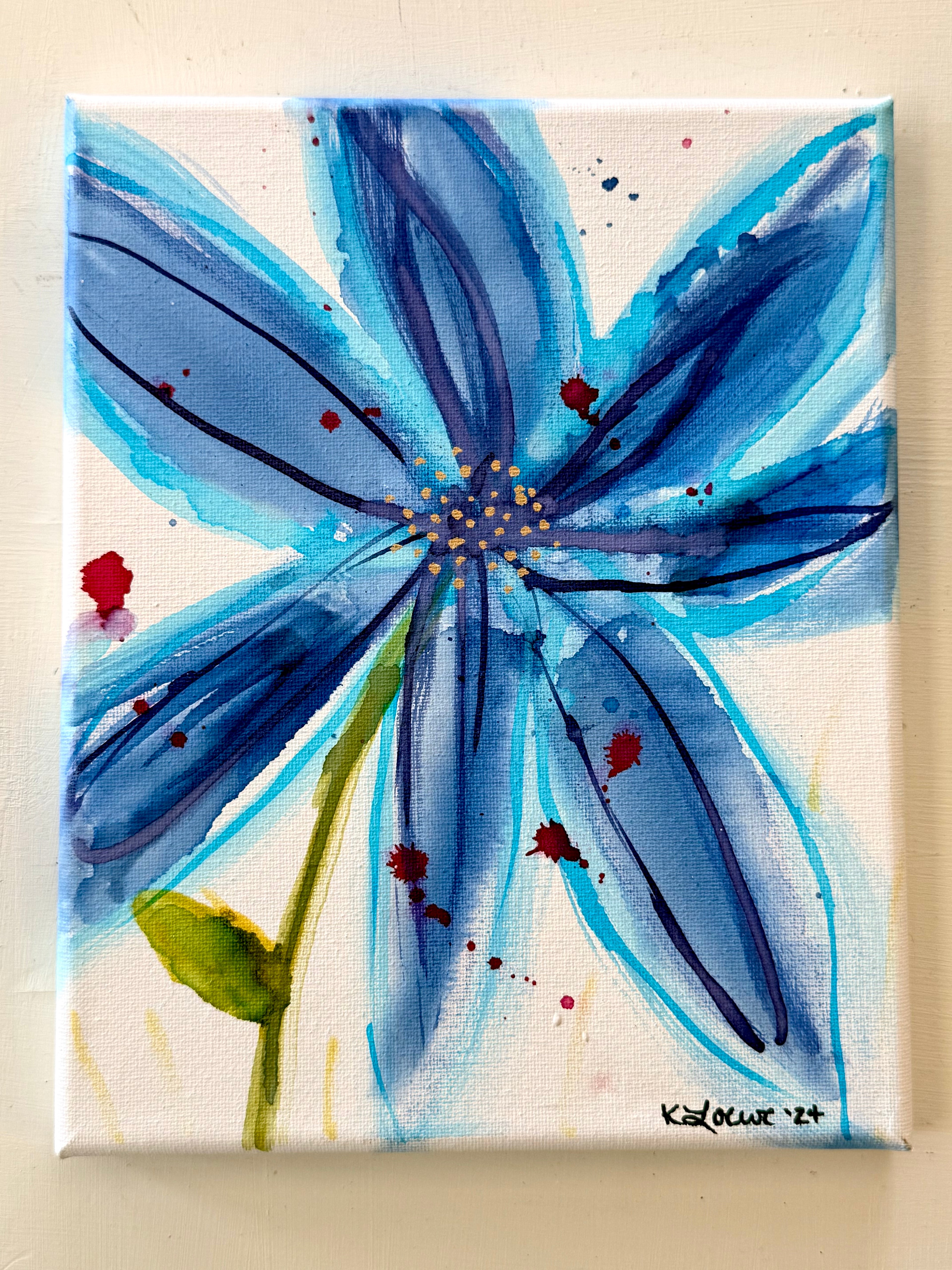 Wild Blue - Original Alcohol Ink Painting