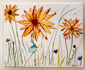 Sunflower Dance - Original Alcohol Ink Painting