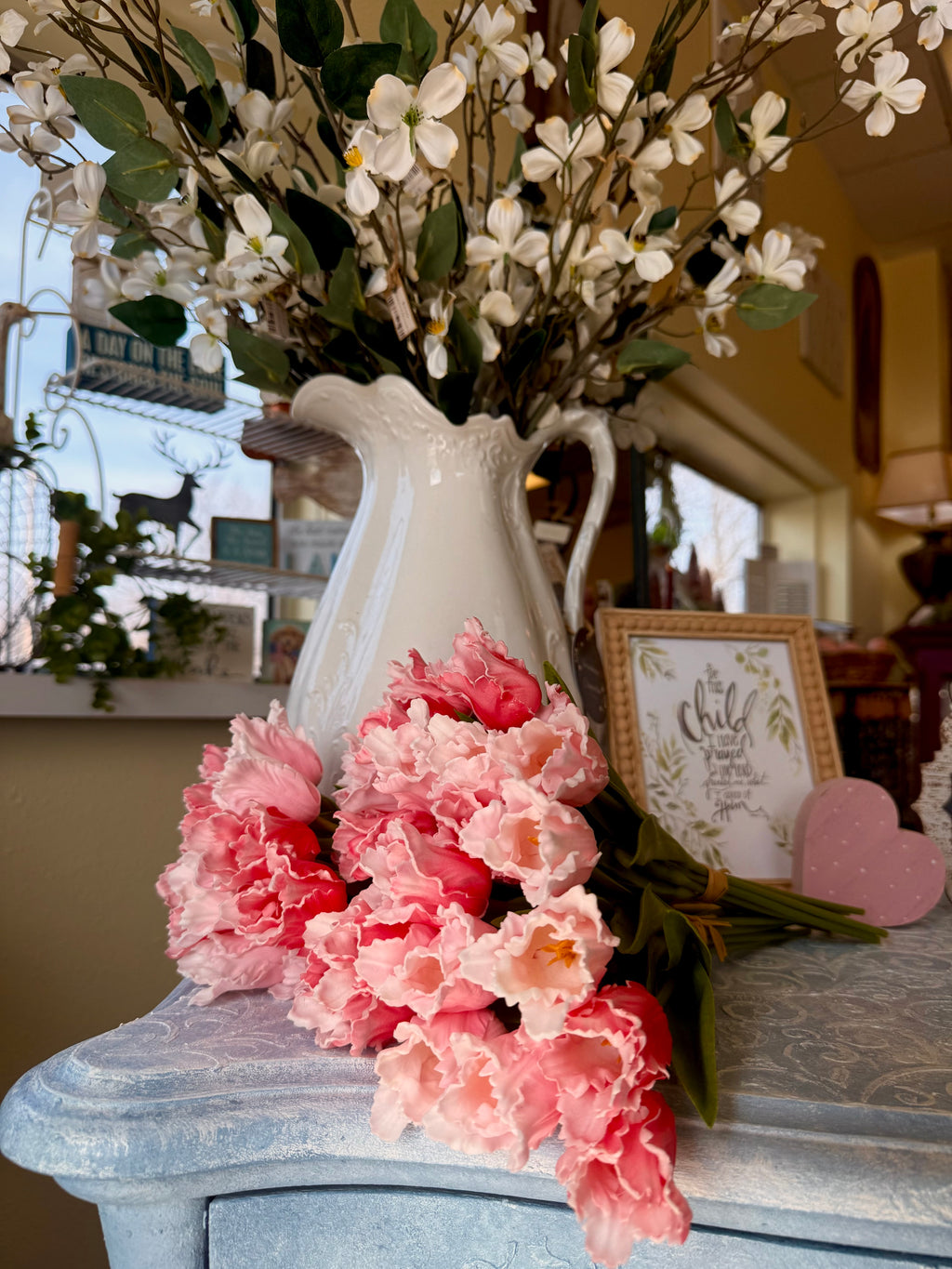 Real Touch Pink Parrot Tulip Bundle