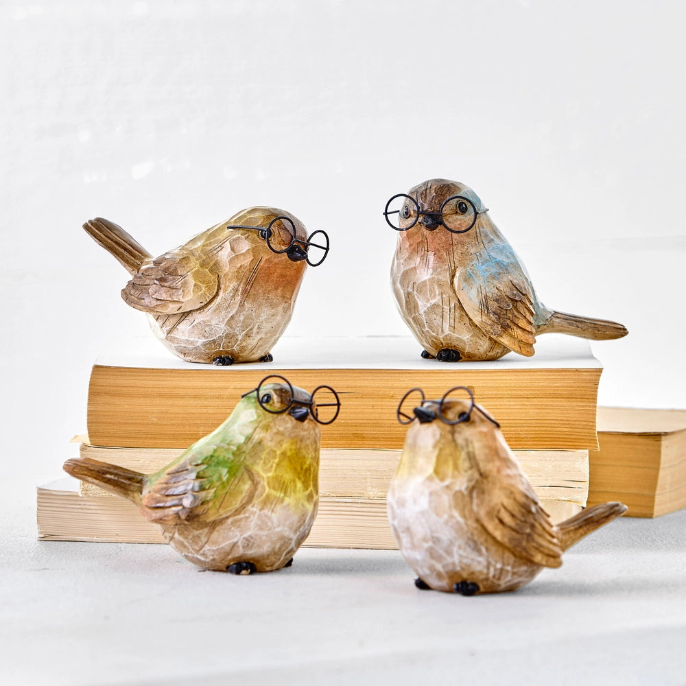 Birds with Glasses Figurine