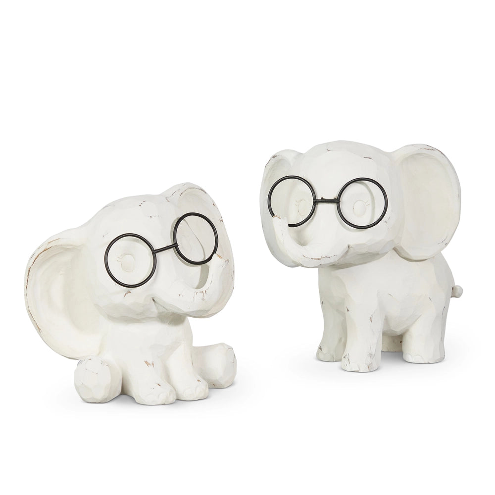 Elephant with Glasses Figurine