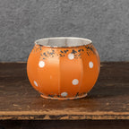 Orange & White Polka Dot Pumpkin