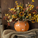 Orange & White Polka Dot Pumpkin