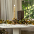 Bronze Pinecone Taper Candle Holder