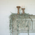Silver Bell & Glittered Greens Swag 51"