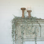 Silver Bell & Glittered Greens Swag 51"