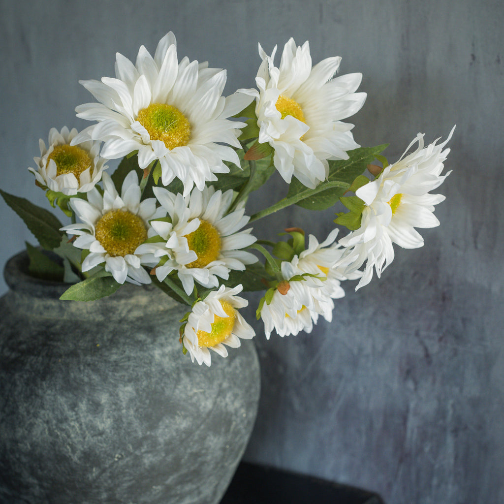 White Sunflower Spray 26"