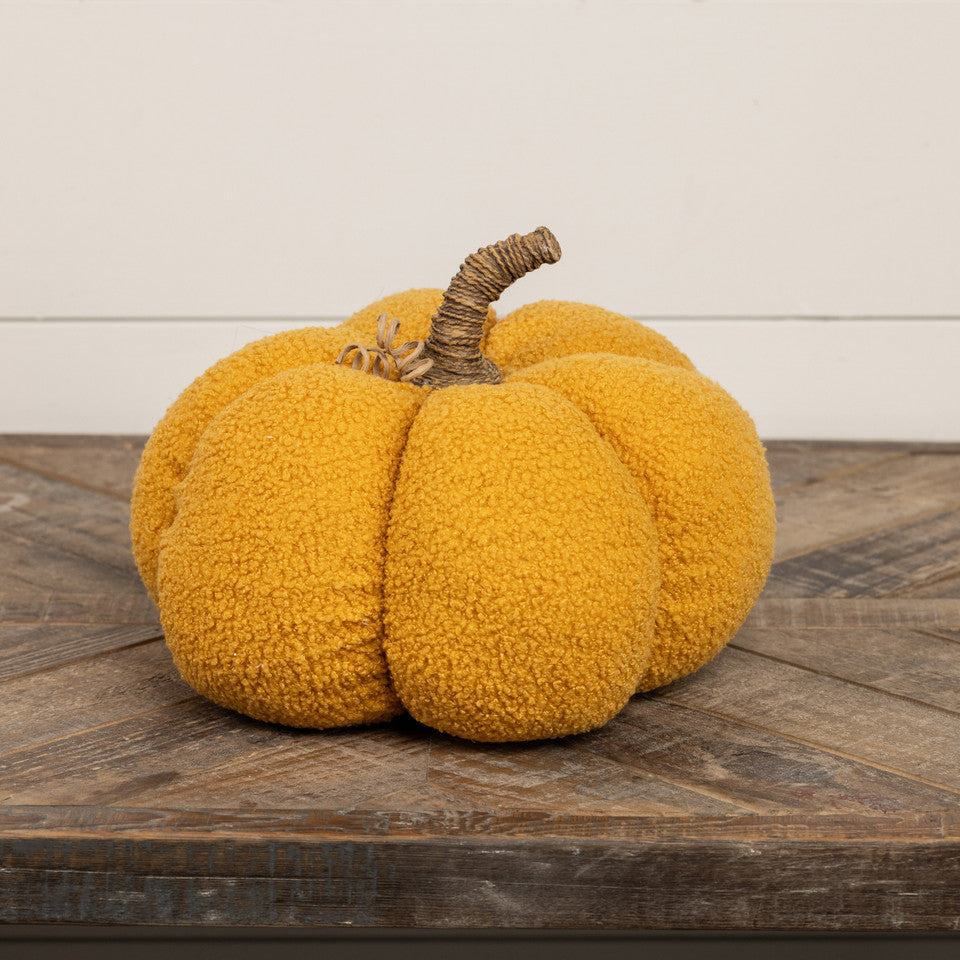 8" Yellow Boucle Pumpkin